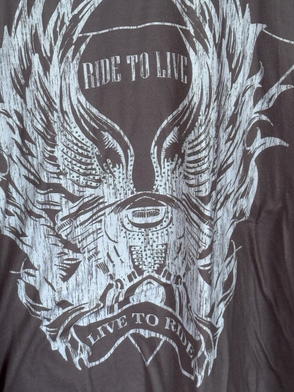 Michael Taylor Women Tank Top Graphic Tee Ride To Live - Live To Ride XL